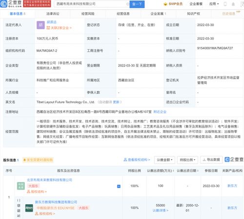 新東方在西藏設立新公司，布局互聯網信息服務